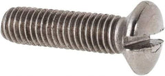 Value Collection - M5x0.80 Metric Coarse, 20mm OAL Slotted Drive Machine Screw - Oval Head, Grade 316 & A4 Stainless Steel, Uncoated, Without Washer - Exact Tool & Supply