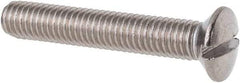 Value Collection - M5x0.80 Metric Coarse, 30mm OAL Slotted Drive Machine Screw - Oval Head, Grade 316 & A4 Stainless Steel, Uncoated, Without Washer - Exact Tool & Supply