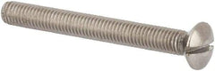 Value Collection - M5x0.80 Metric Coarse, 45mm OAL Slotted Drive Machine Screw - Oval Head, Grade 316 & A4 Stainless Steel, Uncoated, Without Washer - Exact Tool & Supply