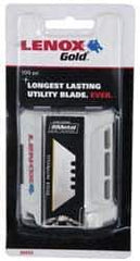 Lenox - 100 Piece Bi-Metal Utility Knife Blade - 2-3/8" OAL - Exact Tool & Supply
