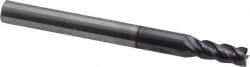 ProMax - 5/32", 3/8" LOC, 3/16" Shank Diam, 2" OAL, 4 Flute, Solid Carbide Square End Mill - Single End, AlTiN Finish, Spiral Flute, 40° Helix, Centercutting, Right Hand Cut, Right Hand Flute, Series 155 - Exact Tool & Supply