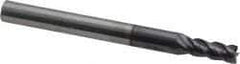 ProMax - 5/32", 3/8" LOC, 3/16" Shank Diam, 2" OAL, 4 Flute, Solid Carbide Square End Mill - Single End, AlTiN Finish, Spiral Flute, 40° Helix, Centercutting, Right Hand Cut, Right Hand Flute, Series 155 - Exact Tool & Supply