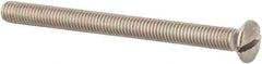 Value Collection - M5x0.80 Metric Coarse, 60mm OAL Slotted Drive Machine Screw - Oval Head, Grade 316 & A4 Stainless Steel, Uncoated, Without Washer - Exact Tool & Supply