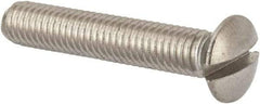 Value Collection - M6x1.00 Metric Coarse, 35mm OAL Slotted Drive Machine Screw - Oval Head, Grade 316 & A4 Stainless Steel, Uncoated, Without Washer - Exact Tool & Supply