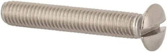 Value Collection - M6x1.00 Metric Coarse, 40mm OAL Slotted Drive Machine Screw - Oval Head, Grade 316 & A4 Stainless Steel, Uncoated, Without Washer - Exact Tool & Supply