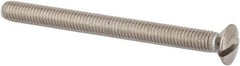 Value Collection - M6x1.00 Metric Coarse, 70mm OAL Slotted Drive Machine Screw - Oval Head, Grade 316 & A4 Stainless Steel, Uncoated, Without Washer - Exact Tool & Supply