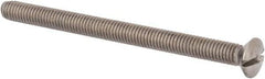 Value Collection - M6x1.00 Metric Coarse, 80mm OAL Slotted Drive Machine Screw - Oval Head, Grade 316 & A4 Stainless Steel, Uncoated, Without Washer - Exact Tool & Supply