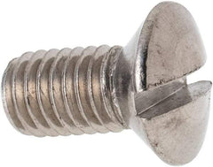 Value Collection - M8x1.25 Metric Coarse, 16mm OAL Slotted Drive Machine Screw - Oval Head, Grade 316 & A4 Stainless Steel, Uncoated, Without Washer - Exact Tool & Supply