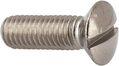 Value Collection - M8x1.25 Metric Coarse, 25mm OAL Slotted Drive Machine Screw - Oval Head, Grade 316 & A4 Stainless Steel, Uncoated, Without Washer - Exact Tool & Supply