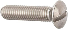 Value Collection - M8x1.25 Metric Coarse, 35mm OAL Slotted Drive Machine Screw - Oval Head, Grade 316 & A4 Stainless Steel, Uncoated, Without Washer - Exact Tool & Supply