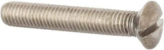 Value Collection - M8x1.25 Metric Coarse, 50mm OAL Slotted Drive Machine Screw - Oval Head, Grade 316 & A4 Stainless Steel, Uncoated, Without Washer - Exact Tool & Supply