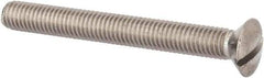 Value Collection - M8x1.25 Metric Coarse, 70mm OAL Slotted Drive Machine Screw - Oval Head, Grade 316 & A4 Stainless Steel, Uncoated, Without Washer - Exact Tool & Supply