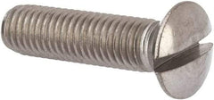 Value Collection - M10x1.50 Metric Coarse, 40mm OAL Slotted Drive Machine Screw - Oval Head, Grade 316 & A4 Stainless Steel, Uncoated, Without Washer - Exact Tool & Supply