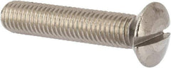 Value Collection - M10x1.50 Metric Coarse, 50mm OAL Slotted Drive Machine Screw - Oval Head, Grade 316 & A4 Stainless Steel, Uncoated, Without Washer - Exact Tool & Supply