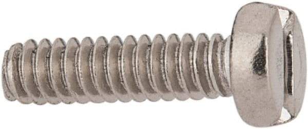 Value Collection - M1.6x0.35 Metric Coarse, 6mm Length Under Head Slotted Drive Machine Screw - Fillister Head, Grade 316 & A4 Stainless Steel, Uncoated, Without Washer - Exact Tool & Supply