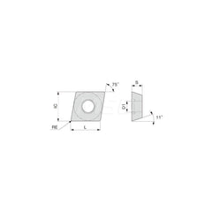 Turning Insert:  EPGT4.51.8VL-W08 TH10,  Solid Carbide Uncoated Finish,  Left Hand,  0.0010″ Corner Radius,  75.0 &deg N/A Diamond,  Series  EPGT