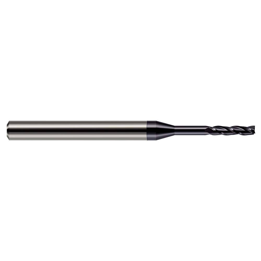 Harvey Tool - 1/4", 1-1/2" LOC, 1/4" Shank Diam, 4" OAL, 3 Flute Solid Carbide Square End Mill - Exact Tool & Supply