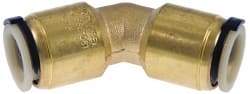 Watts - 3/4" Outside Diam, Lead Free Brass Push-to-Connect Tube 45° Union Elbow - 250 Max psi, Tube to Tube Connection, EPDM O-Ring, Lead-Free - Exact Tool & Supply