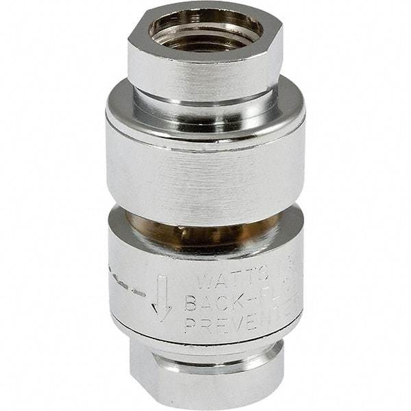 Watts - Vacuum-Breaker Valves Type: Dual Check Material: Chrome Plated Brass - Exact Tool & Supply