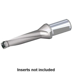 Kennametal - 88mm Max Drill Depth, 4xD, 22mm Diam, Indexable Insert Drill - 2 Inserts, 32mm Shank Diam, Whistle Notch Shank - Exact Tool & Supply