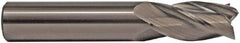 M.A. Ford - 3/4", 1-1/2" LOC, 3/4" Shank Diam, 4" OAL, 4 Flute, Solid Carbide Square End Mill - Single End, TiN Finish, Spiral Flute, 30° Helix, Centercutting, Right Hand Cut, Right Hand Flute - Exact Tool & Supply