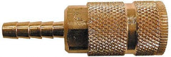 Coilhose Pneumatics - Hose Barb Industrial Pneumatic Hose Coupler - Brass, 3/8" Body Diam, 3/8" Hose ID - Exact Tool & Supply