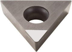 Seco - TCMW32.51 L1 Grade PCD20 Polycrystalline Diamond (PCD) Turning Insert - 60° Triangle, 3/8" Inscr Circle, 5/32" Thick, 1/64" Corner Radius - Exact Tool & Supply