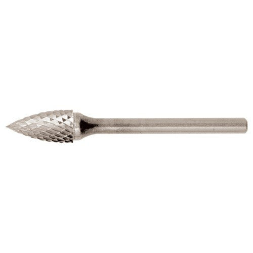 SG-44 Double Cut Solid Carbide Bur-Pointed Tree Shape - Exact Tool & Supply