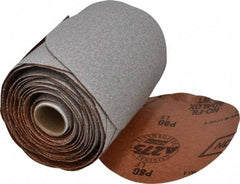Norton - 5" Diam, 80 Grit Aluminum Oxide Adhesive PSA Disc - Coarse Grade, Natural, B Weighted Backing, Flexible - Exact Tool & Supply