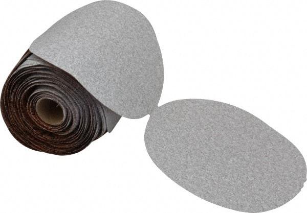 Norton - 6" Diam, 80 Grit Aluminum Oxide Adhesive PSA Disc - Coarse Grade, Natural, B Weighted Backing, Flexible - Exact Tool & Supply
