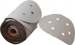 Norton - 6" Diam, 80 Grit Aluminum Oxide Adhesive PSA Disc - Coarse Grade, Natural, B Weighted Backing, Flexible - Exact Tool & Supply