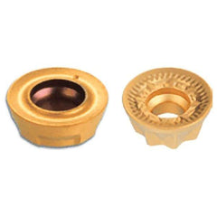 Iscar - RXCW0702 Grade IC928 Carbide Milling Insert - TiAlN Finish, 0.0945" Thick, 7mm Inscribed Circle - Exact Tool & Supply