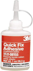 3M - 1 oz Bottle Clear Quick Fix Adhesive - 1 OZ BOTTLE CLEAR 3M QUICK FIX ADHESIVE - Exact Tool & Supply