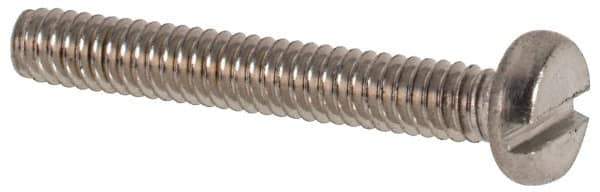 Value Collection - M2x0.40 Metric Coarse, 14mm Length Under Head Slotted Drive Machine Screw - Fillister Head, Grade 316 & A4 Stainless Steel, Uncoated, Without Washer - Exact Tool & Supply