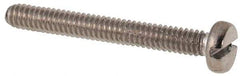 Value Collection - M2x0.40 Metric Coarse, 16mm Length Under Head Slotted Drive Machine Screw - Fillister Head, Grade 316 & A4 Stainless Steel, Uncoated, Without Washer - Exact Tool & Supply