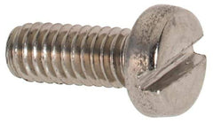 Value Collection - M2.5x0.45 Metric Coarse, 6mm Length Under Head Slotted Drive Machine Screw - Fillister Head, Grade 316 & A4 Stainless Steel, Uncoated, Without Washer - Exact Tool & Supply