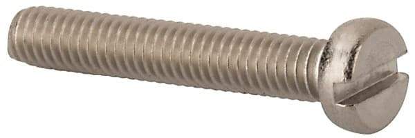 Value Collection - M4x0.70 Metric Coarse, 25mm Length Under Head Slotted Drive Machine Screw - Fillister Head, Grade 316 & A4 Stainless Steel, Uncoated, Without Washer - Exact Tool & Supply