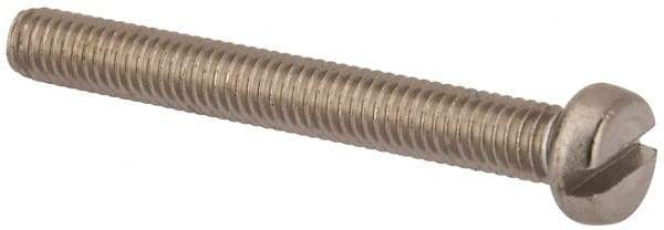 Value Collection - M4x0.70 Metric Coarse, 35mm Length Under Head Slotted Drive Machine Screw - Fillister Head, Grade 316 & A4 Stainless Steel, Uncoated, Without Washer - Exact Tool & Supply