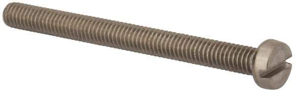 Value Collection - M4x0.70 Metric Coarse, 45mm Length Under Head Slotted Drive Machine Screw - Fillister Head, Grade 316 & A4 Stainless Steel, Uncoated, Without Washer - Exact Tool & Supply