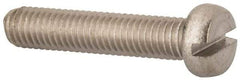 Value Collection - M5x0.80 Metric Coarse, 25mm Length Under Head Slotted Drive Machine Screw - Fillister Head, Grade 316 & A4 Stainless Steel, Uncoated, Without Washer - Exact Tool & Supply