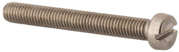 Value Collection - M5x0.80 Metric Coarse, 40mm Length Under Head Slotted Drive Machine Screw - Fillister Head, Grade 316 & A4 Stainless Steel, Uncoated, Without Washer - Exact Tool & Supply