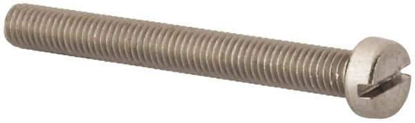 Value Collection - M5x0.80 Metric Coarse, 45mm Length Under Head Slotted Drive Machine Screw - Fillister Head, Grade 316 & A4 Stainless Steel, Uncoated, Without Washer - Exact Tool & Supply