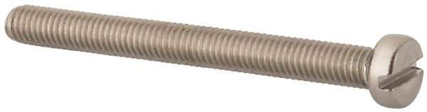 Value Collection - M5x0.80 Metric Coarse, 50mm Length Under Head Slotted Drive Machine Screw - Fillister Head, Grade 316 & A4 Stainless Steel, Uncoated, Without Washer - Exact Tool & Supply