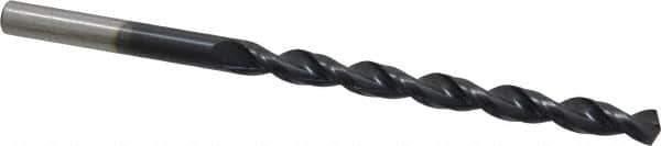 Cleveland - #9 135° Cobalt Jobber Drill - TiAlN Finish, Right Hand Cut, Parabolic Flute, Straight Shank, 3-5/8" OAL, Split Point - Exact Tool & Supply