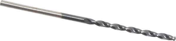 Cleveland - #50 135° Cobalt Jobber Drill - TiAlN Finish, Right Hand Cut, Parabolic Flute, Straight Shank, 2" OAL, Split Point - Exact Tool & Supply