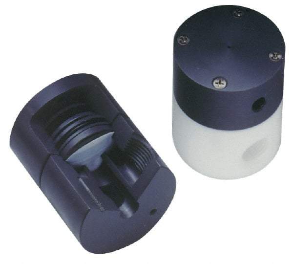 Plast-O-Matic - 3/4" Pipe, 100 Max psi, Diaphragm Valve - Female NPT End Connection, PVC - Exact Tool & Supply