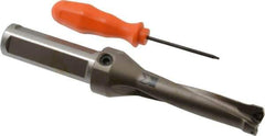 Kennametal - 3-1/4" Max Drill Depth, 4xD, 13/16" Diam, Indexable Insert Drill - 2 Inserts, 1" Shank Diam, Straight Shank - Exact Tool & Supply
