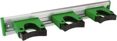 Unger - 3-1/4" Projection, 2" High, Aluminum & Plastic, Tool Holder - 14" Long, 3 Holders - Exact Tool & Supply