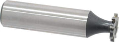 Interstate - 1/2" Diam x 1/16" Face Width, Cobalt, 8 Teeth, Shank Connection Woodruff Keyseat Cutter - Uncoated, 2-1/16" OAL x 1/2" Shank, Staggered Teeth, ANSI 204, Old Standard 1 - Exact Tool & Supply