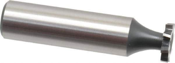 Interstate - 1/2" Diam x 3/32" Face Width, Cobalt, 8 Teeth, Shank Connection Woodruff Keyseat Cutter - Uncoated, 2-3/32" OAL x 1/2" Shank, Staggered Teeth, ANSI 304, Old Standard 2 - Exact Tool & Supply